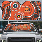 Giants NAIDOC 2026 Personalised Auto Sun Shade 50 Years of Deadly Aboriginal Art