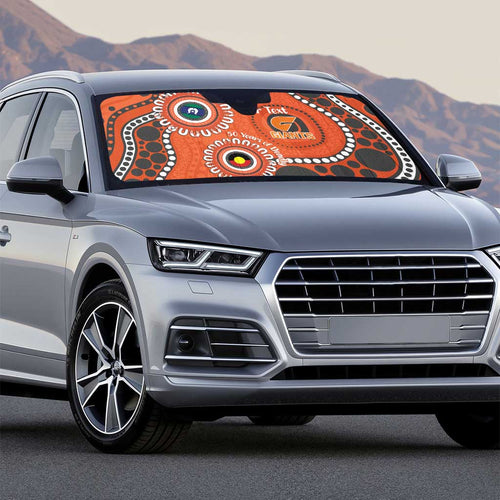 Giants NAIDOC 2026 Personalised Auto Sun Shade 50 Years of Deadly Aboriginal Art