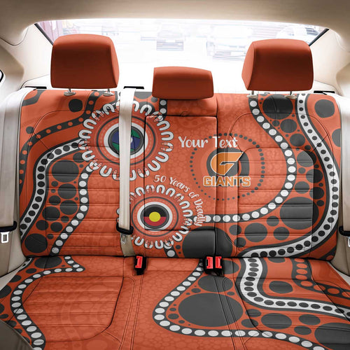 Giants NAIDOC 2026 Personalised Back Car Seat Cover 50 Years of Deadly Aboriginal Art