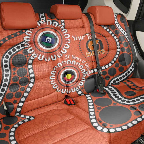 Giants NAIDOC 2026 Personalised Back Car Seat Cover 50 Years of Deadly Aboriginal Art