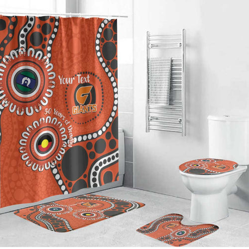 Giants NAIDOC 2026 Personalised Bathroom Set 50 Years of Deadly Aboriginal Art