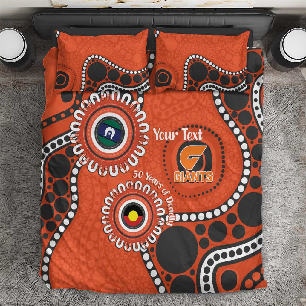 Giants NAIDOC 2026 Personalised Bedding Set 50 Years of Deadly Aboriginal Art