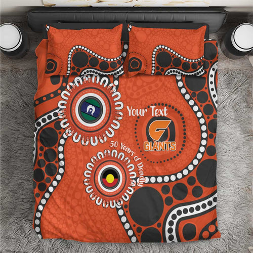 Giants NAIDOC 2026 Personalised Bedding Set 50 Years of Deadly Aboriginal Art