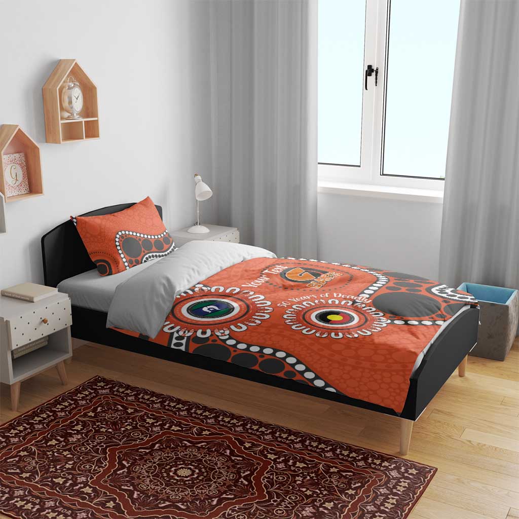 Giants NAIDOC 2026 Personalised Bedding Set 50 Years of Deadly Aboriginal Art