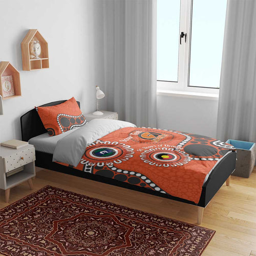Giants NAIDOC 2026 Personalised Bedding Set 50 Years of Deadly Aboriginal Art