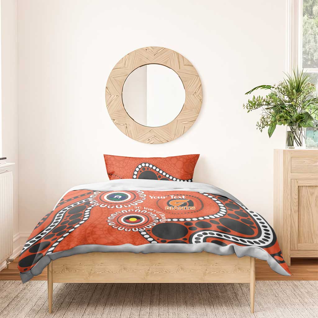 Giants NAIDOC 2026 Personalised Bedding Set 50 Years of Deadly Aboriginal Art