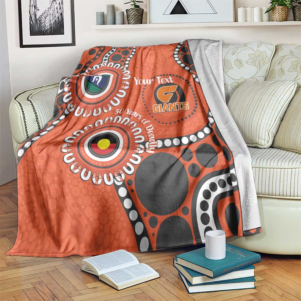Giants NAIDOC 2026 Personalised Blanket 50 Years of Deadly Aboriginal Art