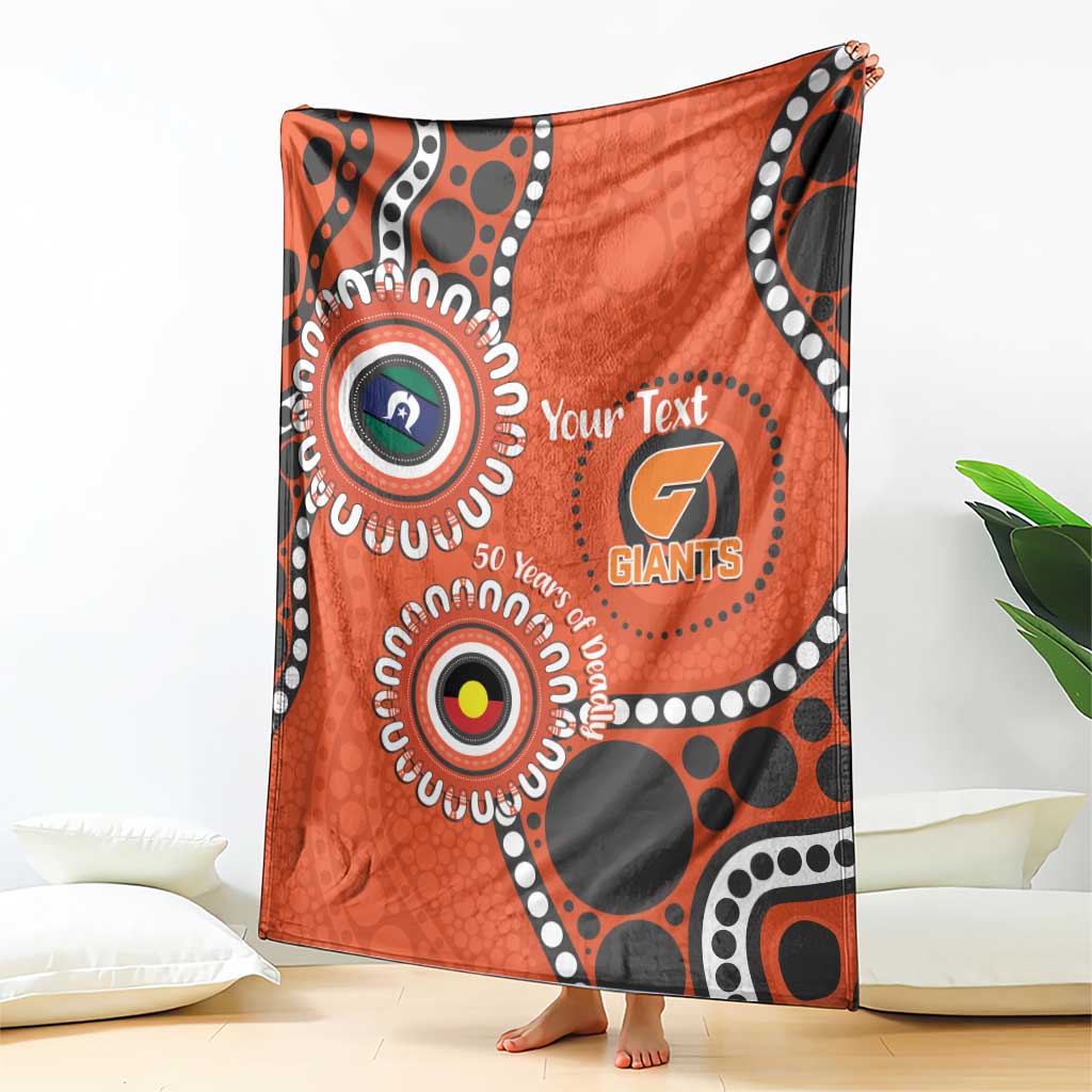 Giants NAIDOC 2026 Personalised Blanket 50 Years of Deadly Aboriginal Art