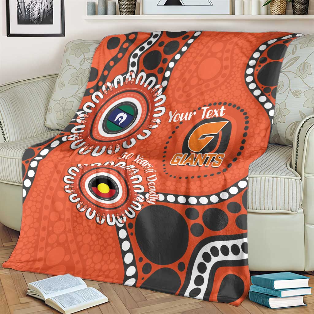 Giants NAIDOC 2026 Personalised Blanket 50 Years of Deadly Aboriginal Art