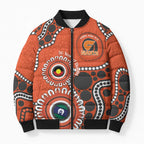 Giants NAIDOC 2026 Personalised Bomber Puffer Jacket 50 Years of Deadly Aboriginal Art