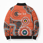 Giants NAIDOC 2026 Personalised Bomber Puffer Jacket 50 Years of Deadly Aboriginal Art