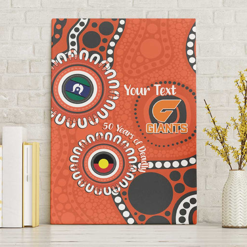 Giants NAIDOC 2026 Personalised Canvas Wall Art 50 Years of Deadly Aboriginal Art