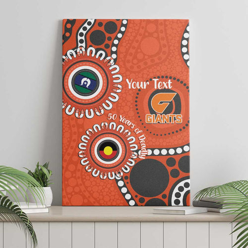 Giants NAIDOC 2026 Personalised Canvas Wall Art 50 Years of Deadly Aboriginal Art