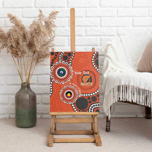 Giants NAIDOC 2026 Personalised Canvas Wall Art 50 Years of Deadly Aboriginal Art