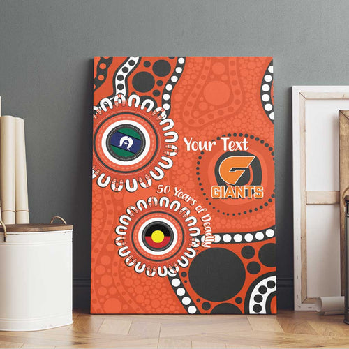 Giants NAIDOC 2026 Personalised Canvas Wall Art 50 Years of Deadly Aboriginal Art