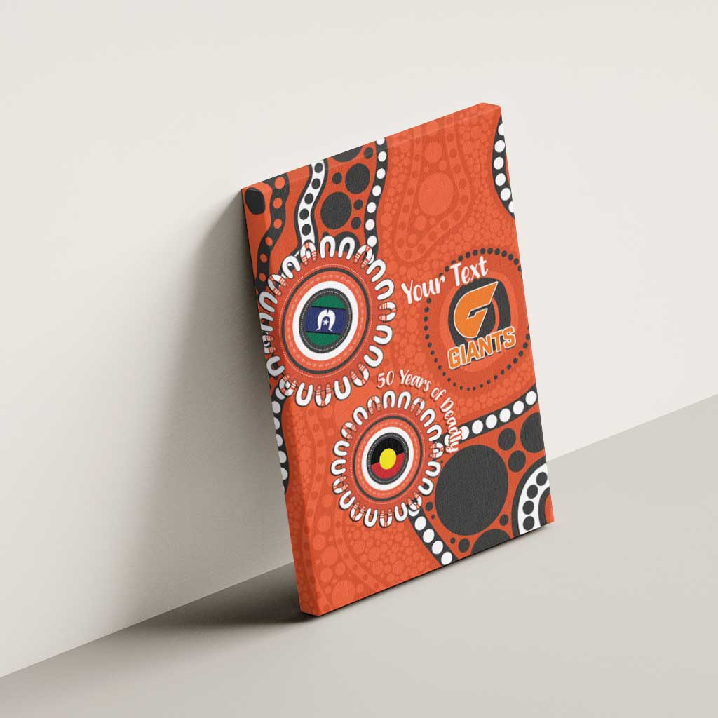 Giants NAIDOC 2026 Personalised Canvas Wall Art 50 Years of Deadly Aboriginal Art
