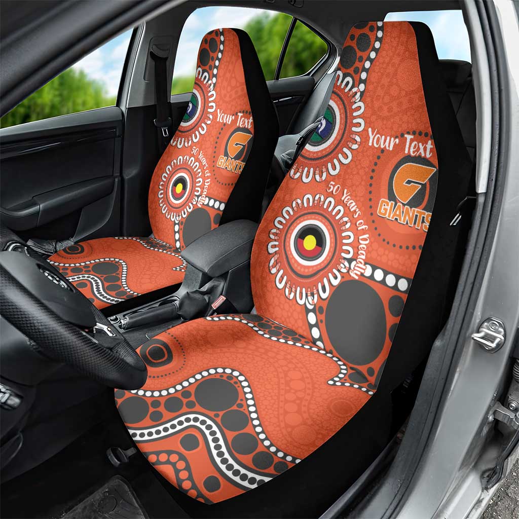Giants NAIDOC 2026 Personalised Car Seat Cover 50 Years of Deadly Aboriginal Art