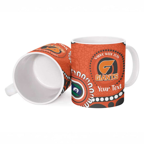 Giants NAIDOC 2026 Personalised Ceramic Mug 50 Years of Deadly Aboriginal Art