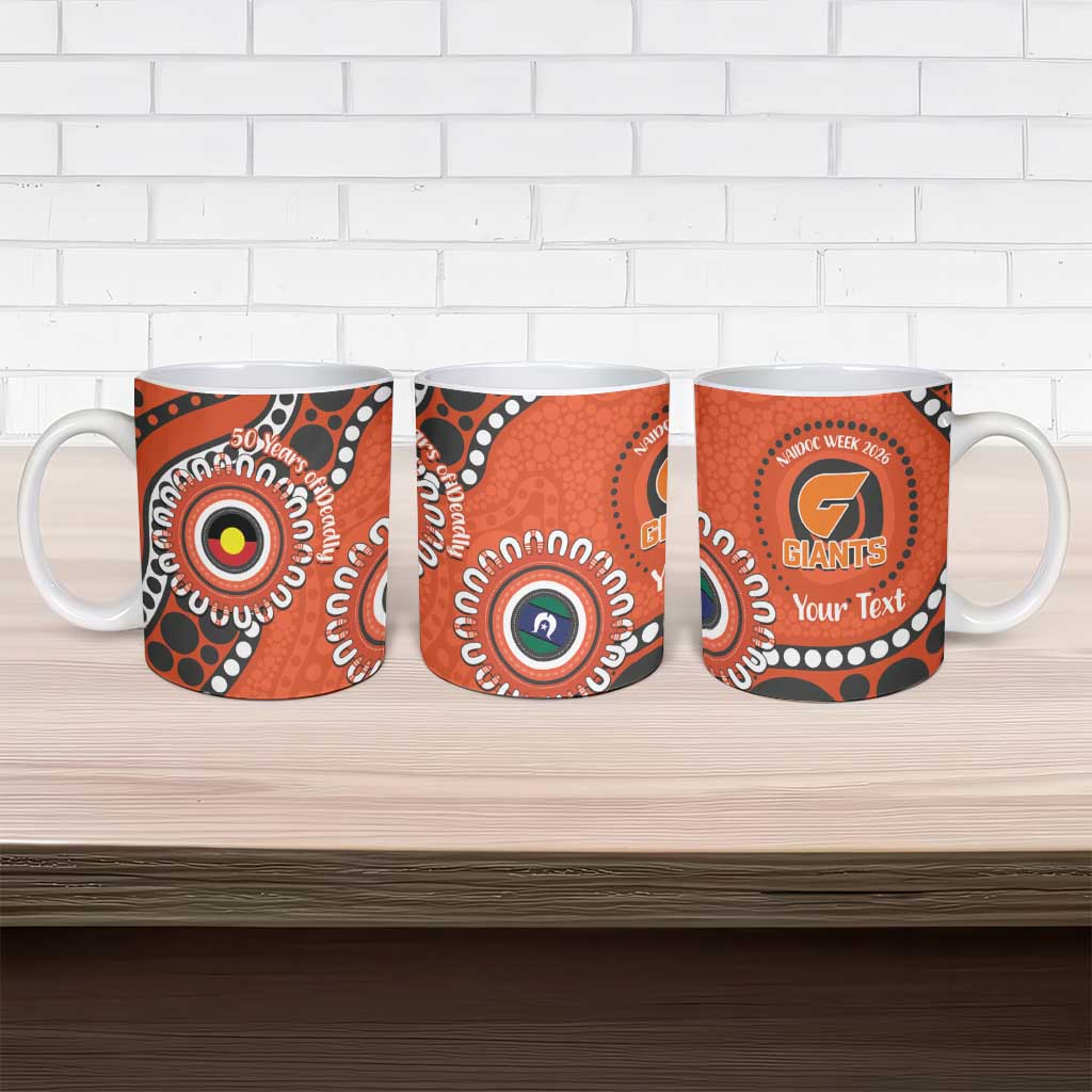 Giants NAIDOC 2026 Personalised Ceramic Mug 50 Years of Deadly Aboriginal Art