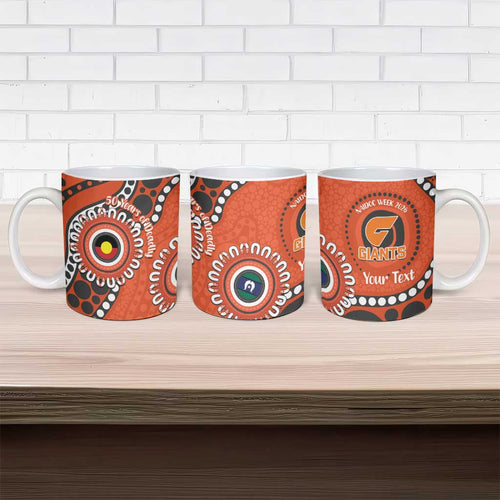 Giants NAIDOC 2026 Personalised Ceramic Mug 50 Years of Deadly Aboriginal Art