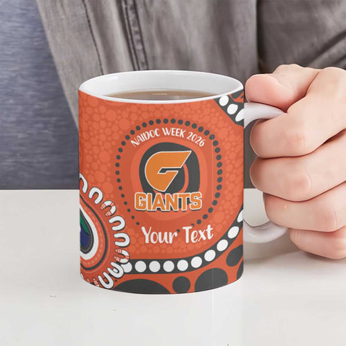 Giants NAIDOC 2026 Personalised Ceramic Mug 50 Years of Deadly Aboriginal Art