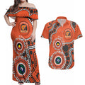 Giants NAIDOC 2026 Personalised Couples Matching Off Shoulder Maxi Dress and Hawaiian Shirt 50 Years of Deadly Aboriginal Art