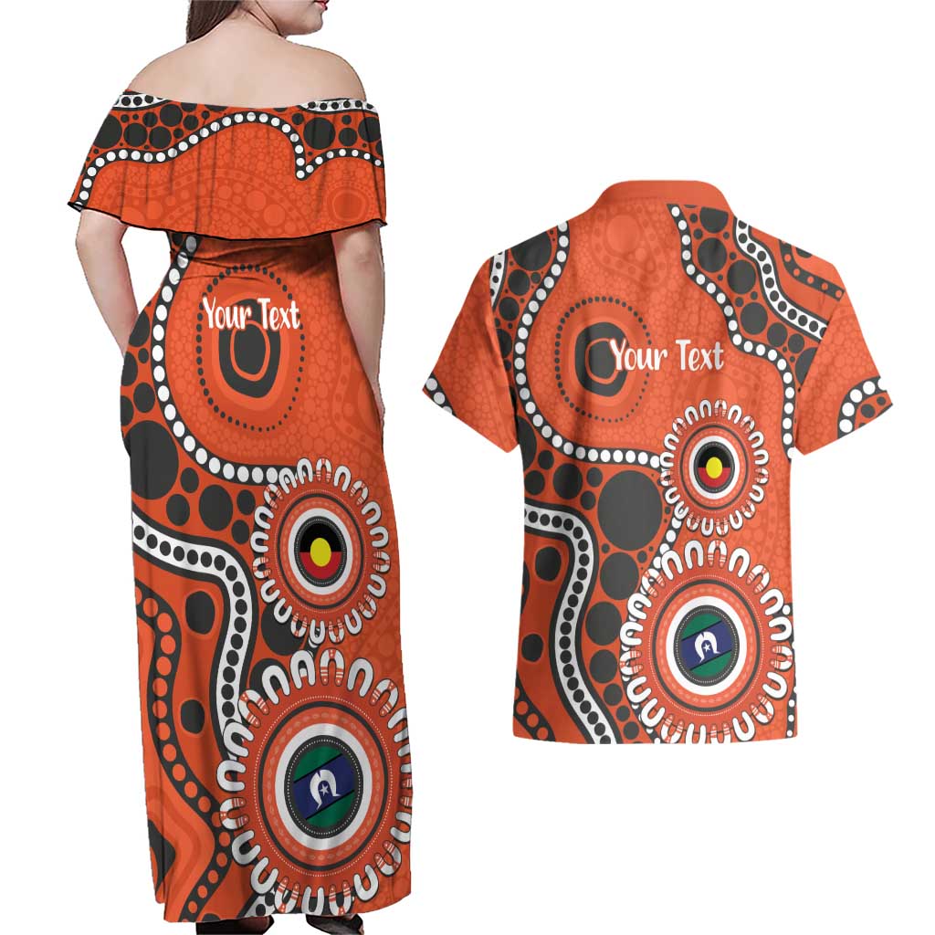 Giants NAIDOC 2026 Personalised Couples Matching Off Shoulder Maxi Dress and Hawaiian Shirt 50 Years of Deadly Aboriginal Art