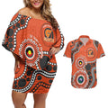 Giants NAIDOC 2026 Personalised Couples Matching Off Shoulder Short Dress and Hawaiian Shirt 50 Years of Deadly Aboriginal Art