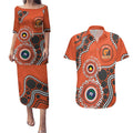 Giants NAIDOC 2026 Personalised Couples Matching Puletasi and Hawaiian Shirt 50 Years of Deadly Aboriginal Art