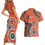 Giants NAIDOC 2026 Personalised Couples Matching Short Sleeve Bodycon Dress and Hawaiian Shirt 50 Years of Deadly Aboriginal Art