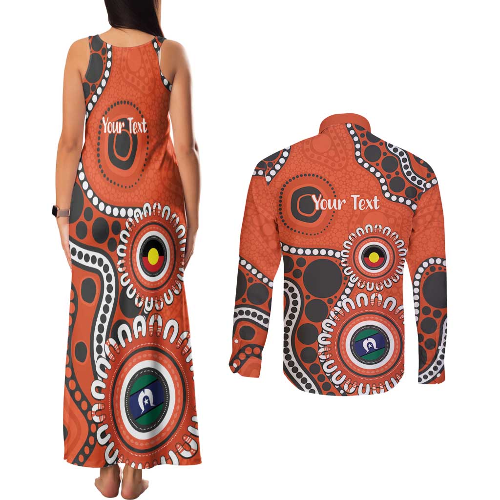 Giants NAIDOC 2026 Personalised Couples Matching Tank Maxi Dress and Long Sleeve Button Shirt 50 Years of Deadly Aboriginal Art