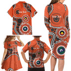 Giants NAIDOC 2026 Personalised Family Matching Long Sleeve Bodycon Dress and Hawaiian Shirt 50 Years of Deadly Aboriginal Art
