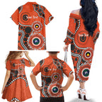Giants NAIDOC 2026 Personalised Family Matching Off The Shoulder Long Sleeve Dress and Hawaiian Shirt 50 Years of Deadly Aboriginal Art