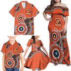 Giants NAIDOC 2026 Personalised Family Matching Off Shoulder Maxi Dress and Hawaiian Shirt 50 Years of Deadly Aboriginal Art