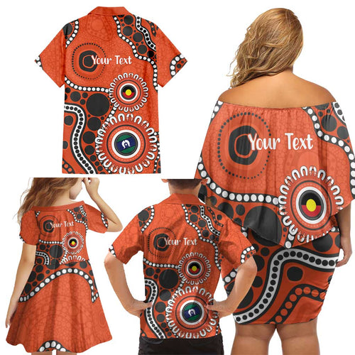 Giants NAIDOC 2026 Personalised Family Matching Off Shoulder Short Dress and Hawaiian Shirt 50 Years of Deadly Aboriginal Art