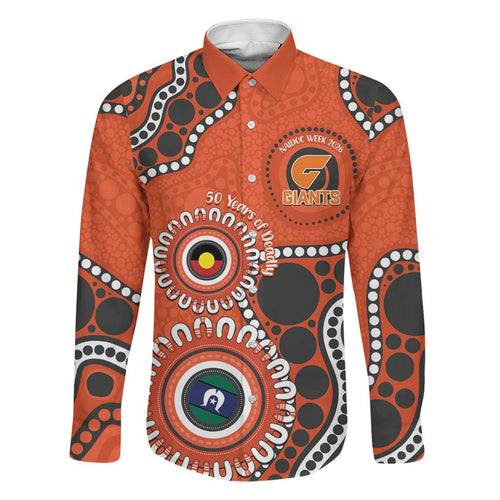 Giants NAIDOC 2026 Personalised Family Matching Tank Maxi Dress and Hawaiian Shirt 50 Years of Deadly Aboriginal Art