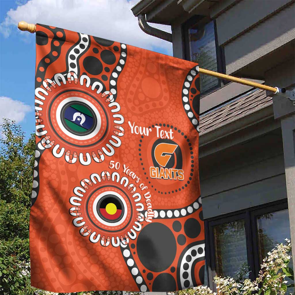 Giants NAIDOC 2026 Personalised Garden Flag 50 Years of Deadly Aboriginal Art