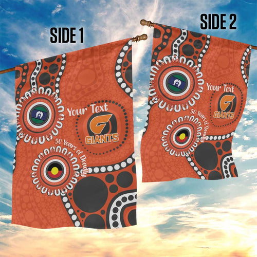 Giants NAIDOC 2026 Personalised Garden Flag 50 Years of Deadly Aboriginal Art