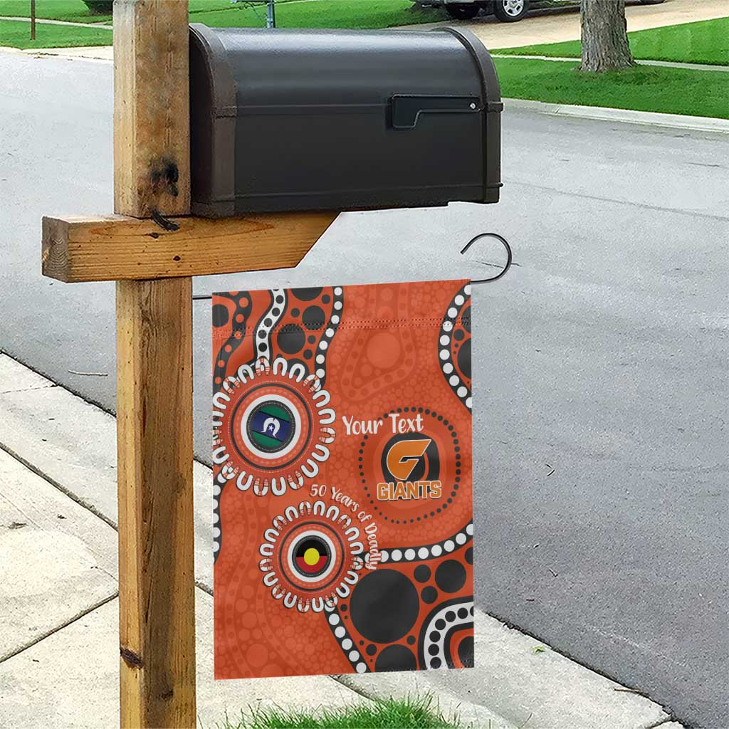 Giants NAIDOC 2026 Personalised Garden Flag 50 Years of Deadly Aboriginal Art