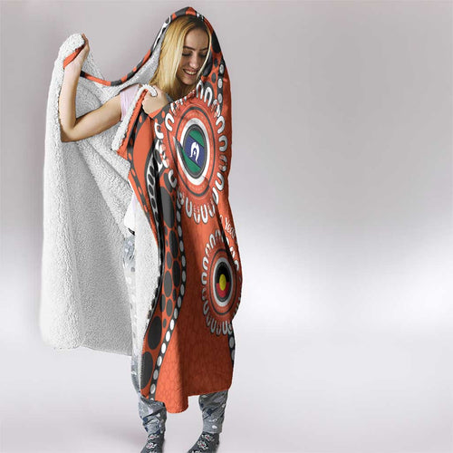 Giants NAIDOC 2026 Personalised Hooded Blanket 50 Years of Deadly Aboriginal Art