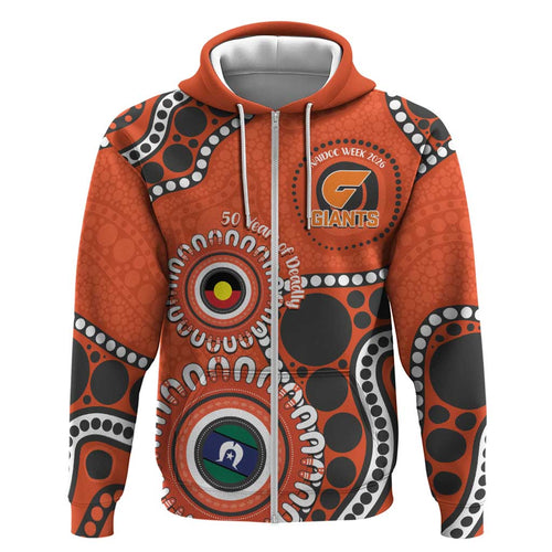 Giants NAIDOC 2026 Personalised Hoodie 50 Years of Deadly Aboriginal Art