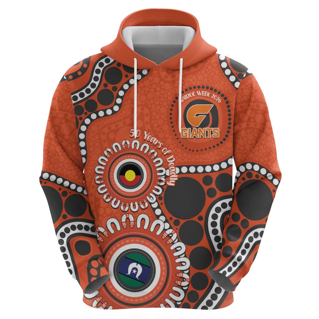 Giants NAIDOC 2026 Personalised Hoodie 50 Years of Deadly Aboriginal Art