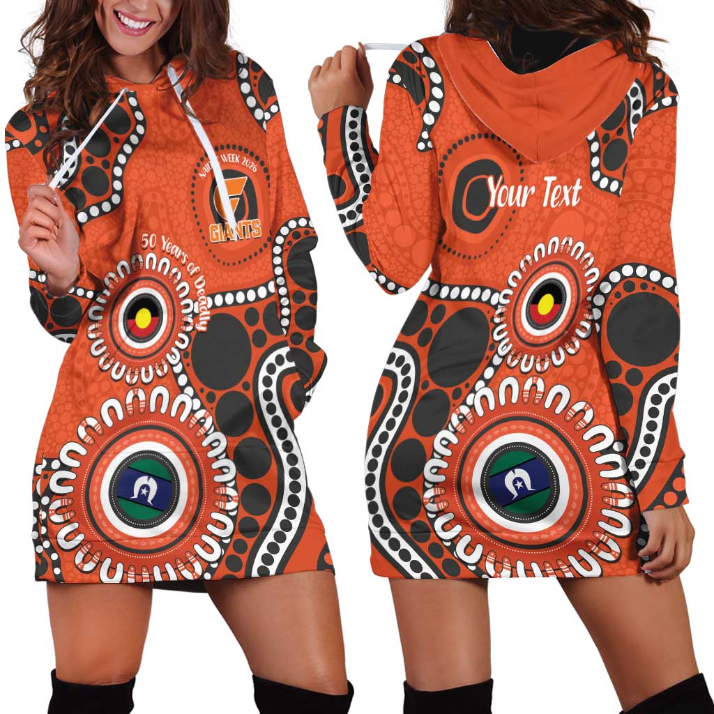 Giants NAIDOC 2026 Personalised Hoodie Dress 50 Years of Deadly Aboriginal Art