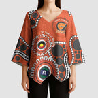 Giants NAIDOC 2026 Personalised Kimono Sleeve Blouse 50 Years of Deadly Aboriginal Art