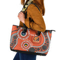 Giants NAIDOC 2026 Personalised Leather Tote Bag 50 Years of Deadly Aboriginal Art
