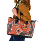 Giants NAIDOC 2026 Personalised Leather Tote Bag 50 Years of Deadly Aboriginal Art