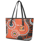 Giants NAIDOC 2026 Personalised Leather Tote Bag 50 Years of Deadly Aboriginal Art