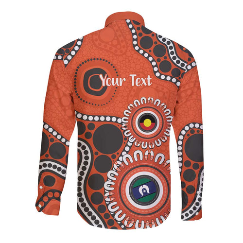 Giants NAIDOC 2026 Personalised Long Sleeve Button Shirt 50 Years of Deadly Aboriginal Art