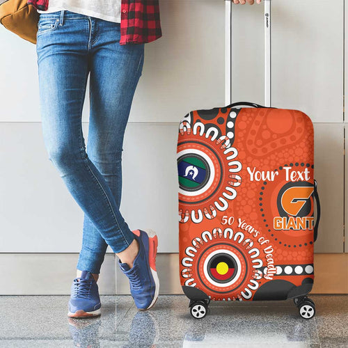 Giants NAIDOC 2026 Personalised Luggage Cover 50 Years of Deadly Aboriginal Art