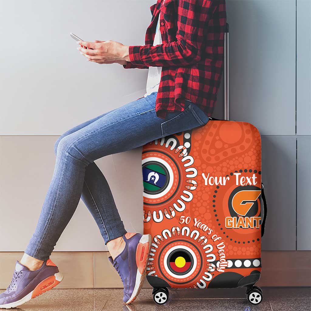 Giants NAIDOC 2026 Personalised Luggage Cover 50 Years of Deadly Aboriginal Art
